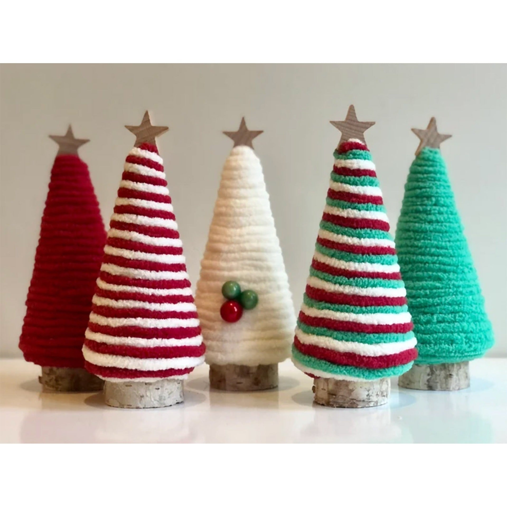 Mini Christmas tree ornaments for table shelf tray and festive scene decoration