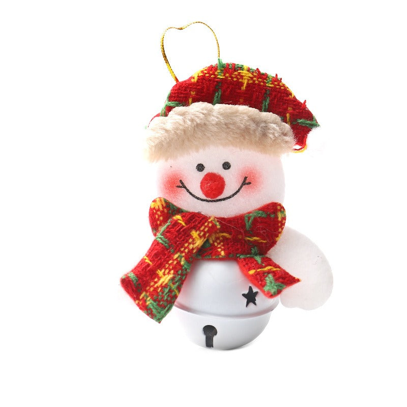 Christmas tree small pendant old man doll holding bell decoration and gift