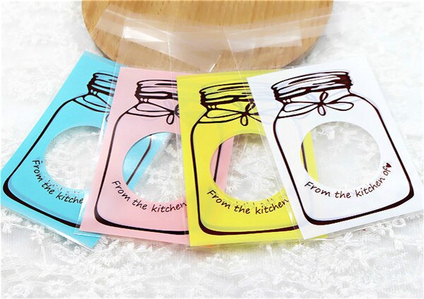100PCS clear plastic gift bags in S and M sizes for candy, cookies, jewelry and party favors