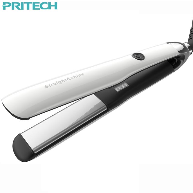 Pritech professional hair straightener with 4-speed temperature control flat iron styling tool