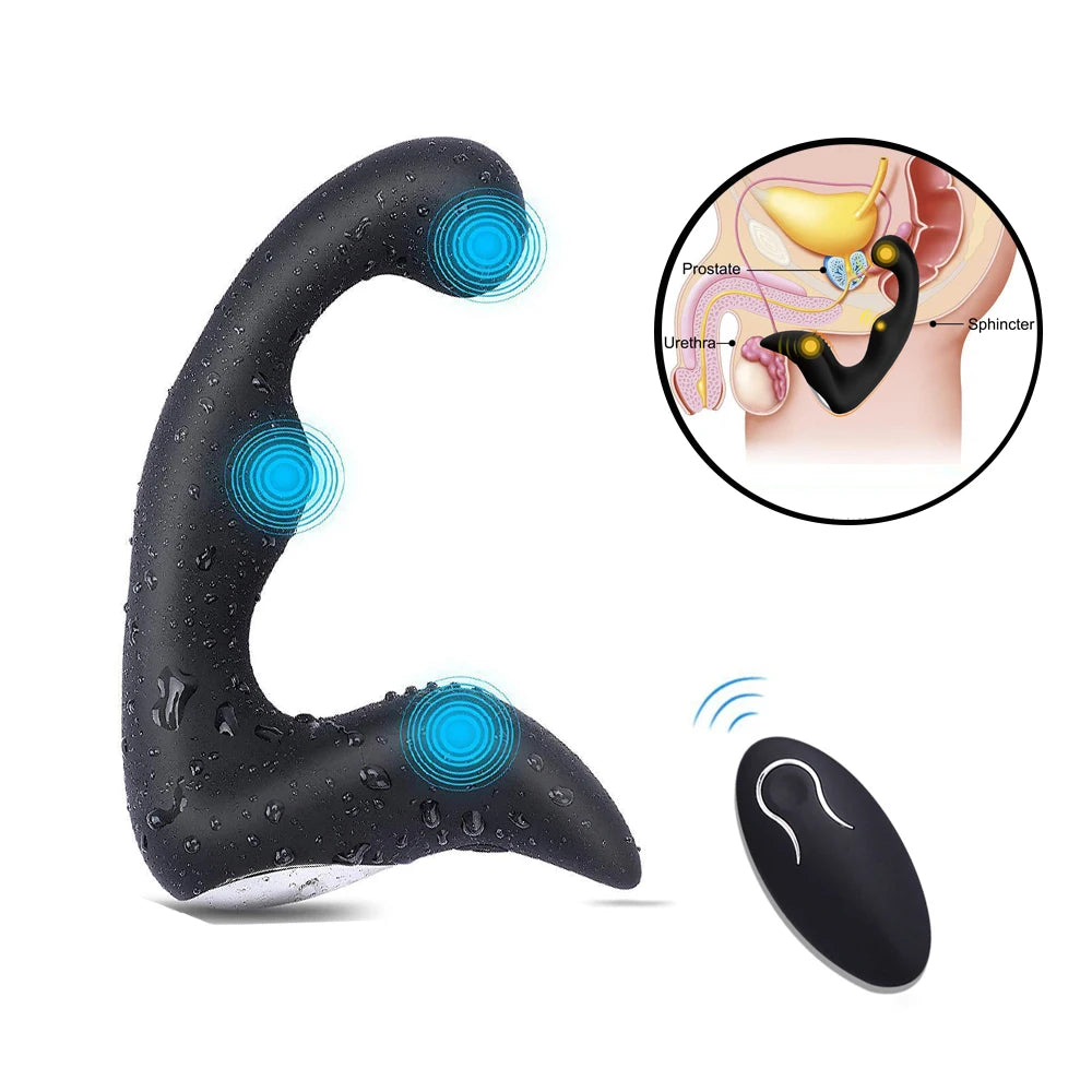 Remote control 9-speed prostate massager USB rechargeable anal vibrator and strapon for men and women