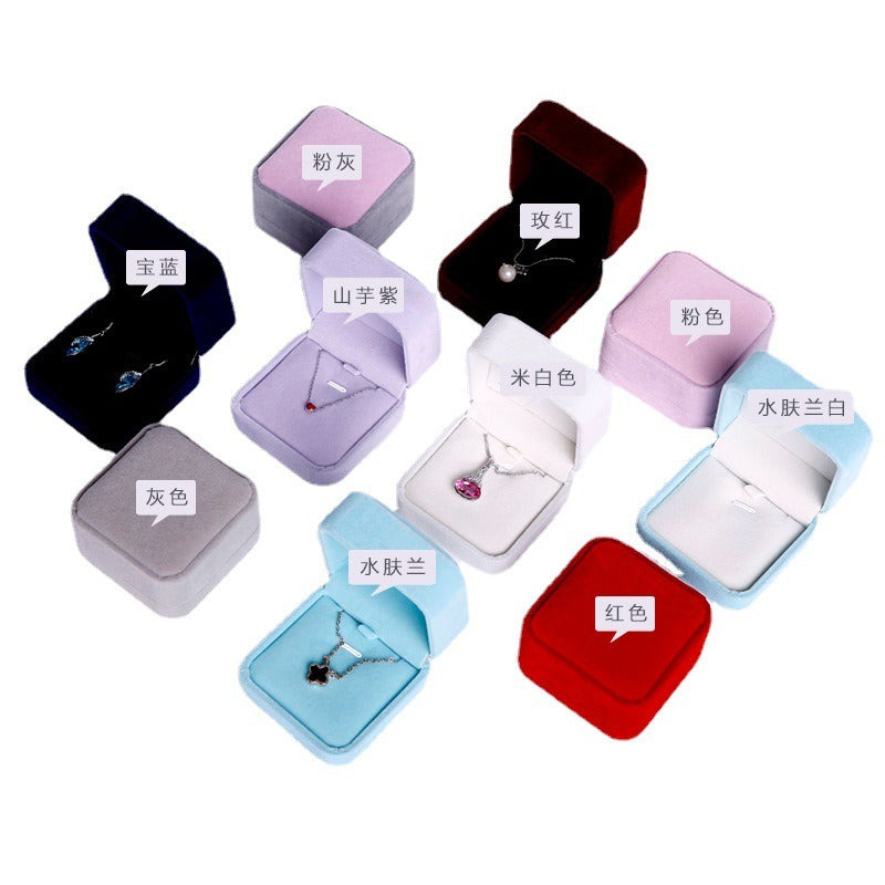 Velvet jewelry box elegant packaging and storage case for rings, earrings, necklaces and bracelets
