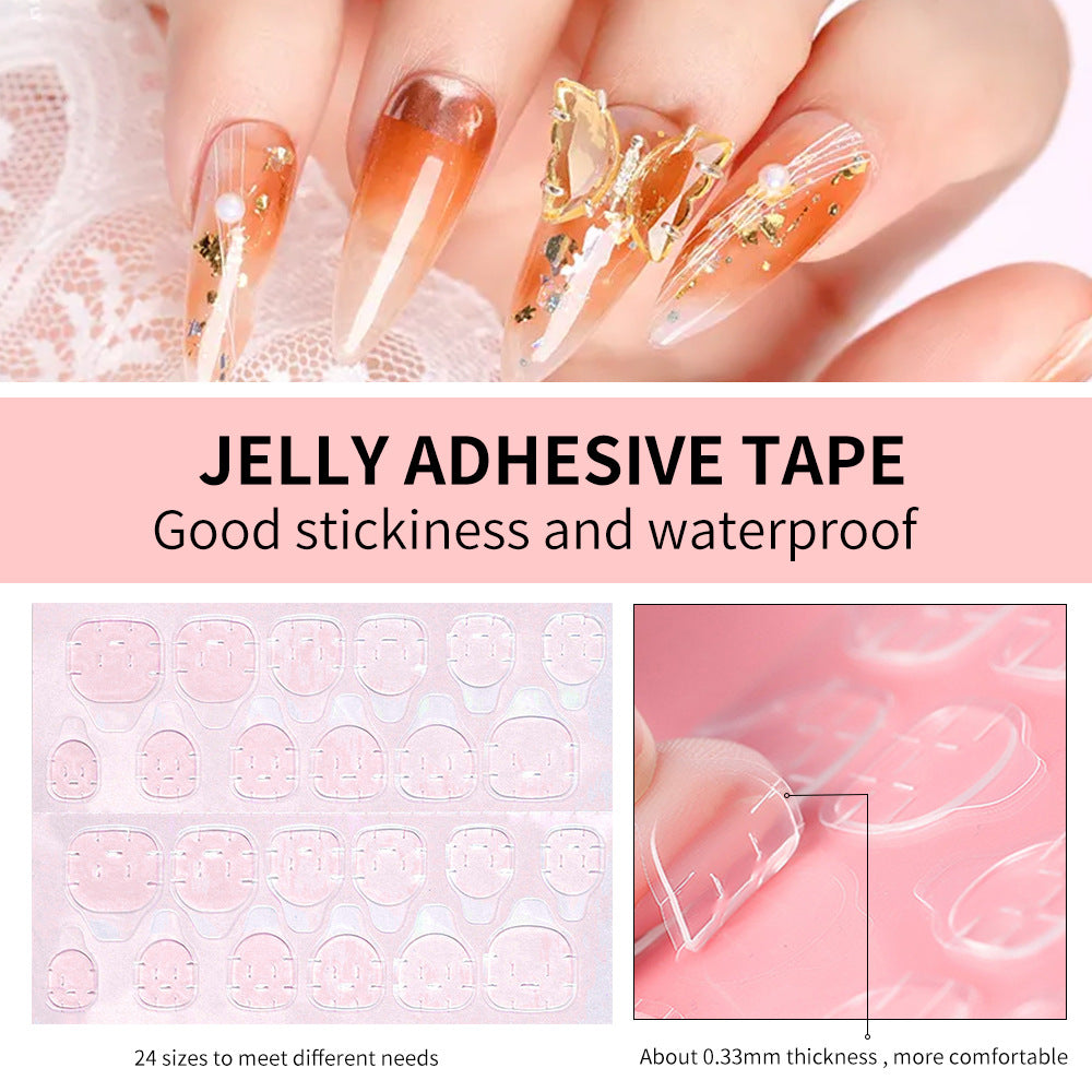 ibcccndc wearable nail manicure kit with nail file and jelly glue – easy DIY nail art tool