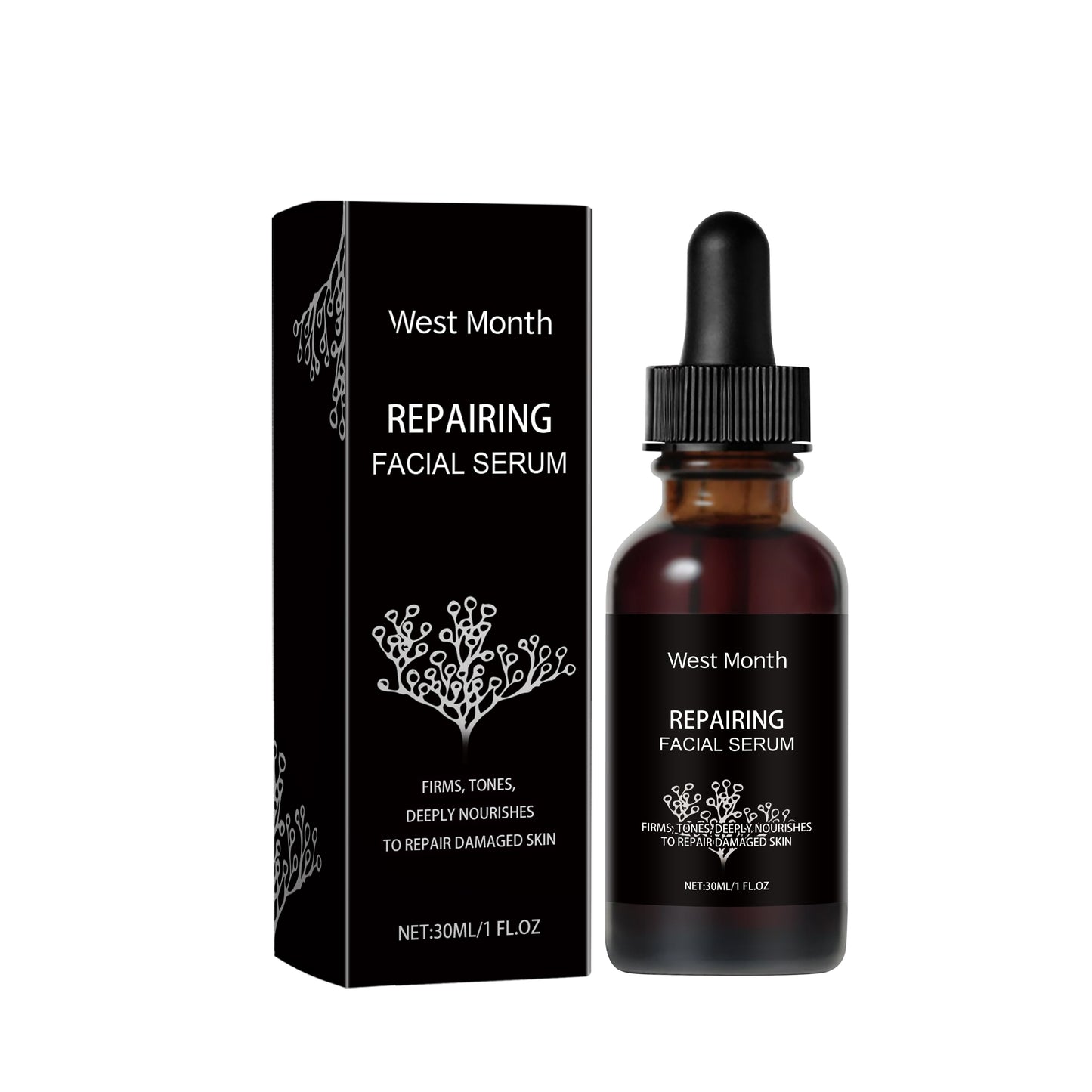 West&Month facial serum – nourishing skin repair essence for hydration and glow