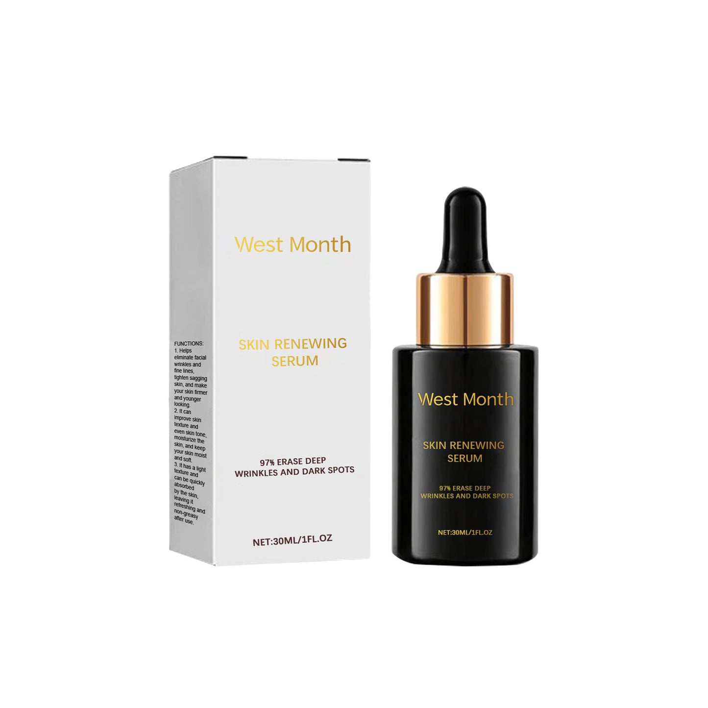 West&Month facial serum – firming treatment essence for skin elasticity and wrinkle care