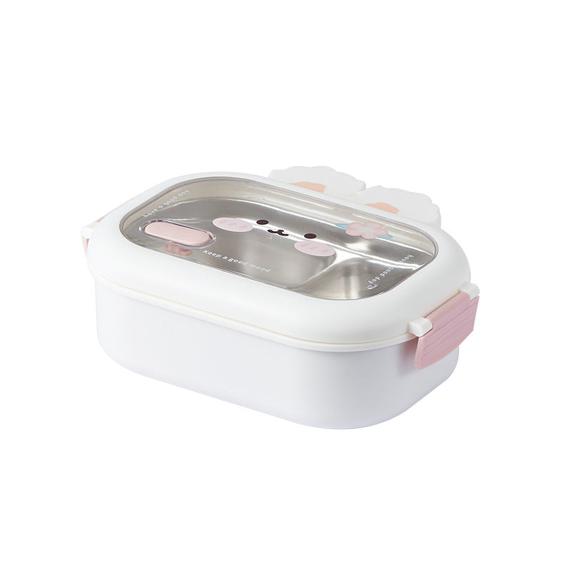 Cartoon Cute Insulation Stainless Steel Compartment Lunch Box