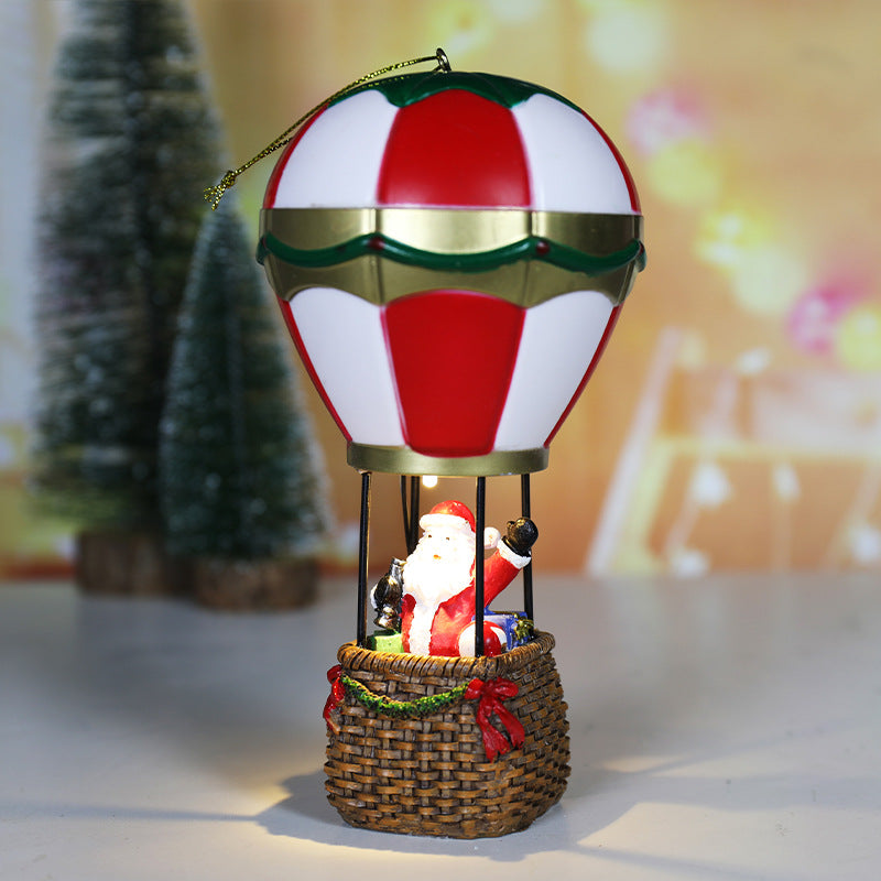 Christmas Resin Ornaments - Santa & Snowman Glow Night Lights
