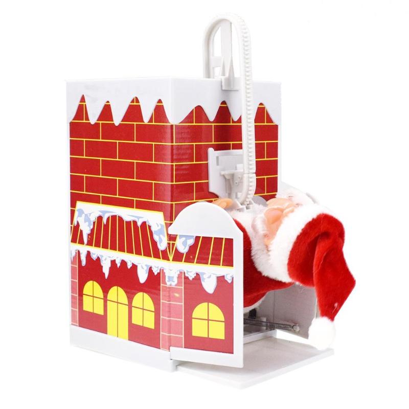 Santa Claus Climbing Chimney Electric Toy - Music Ornament & Kids’ Christmas Gifts