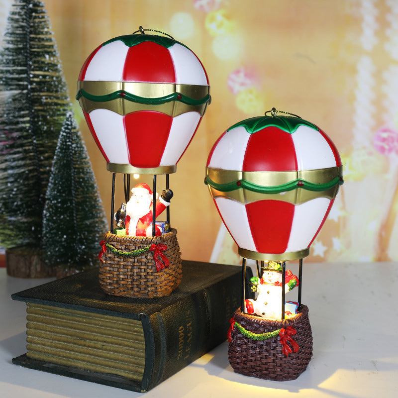 Christmas Resin Ornaments - Santa & Snowman Glow Night Lights
