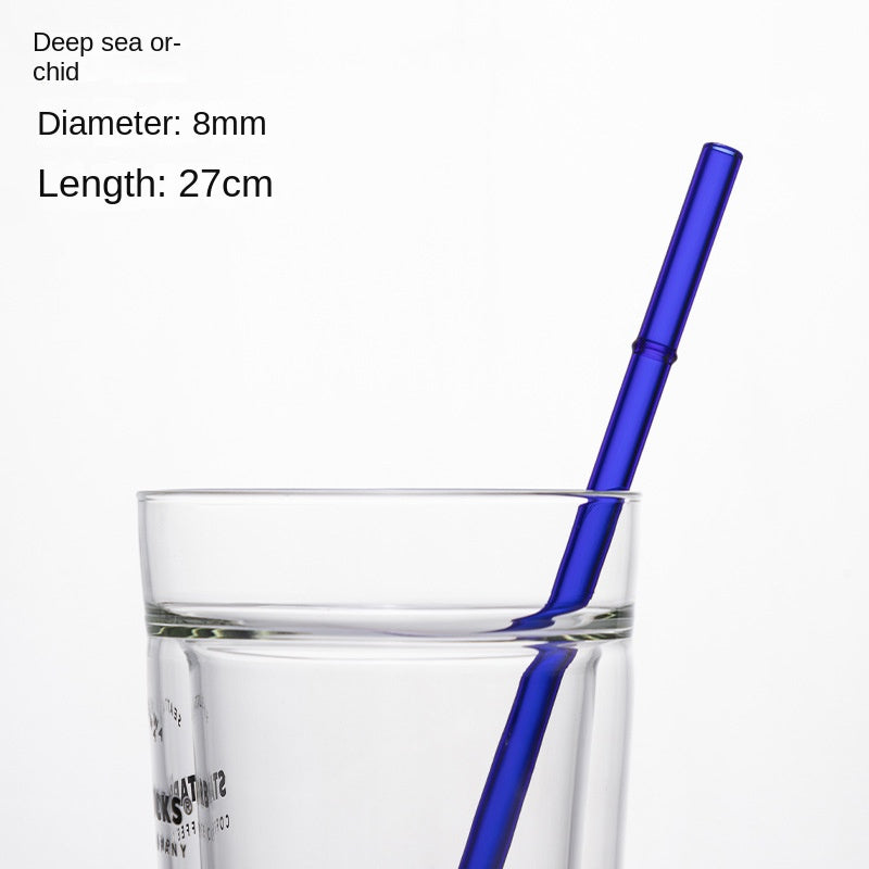 Eco-Friendly High Borosilicate Glass Straw – Durable 27cm Heat-Resistant Reusable Straw