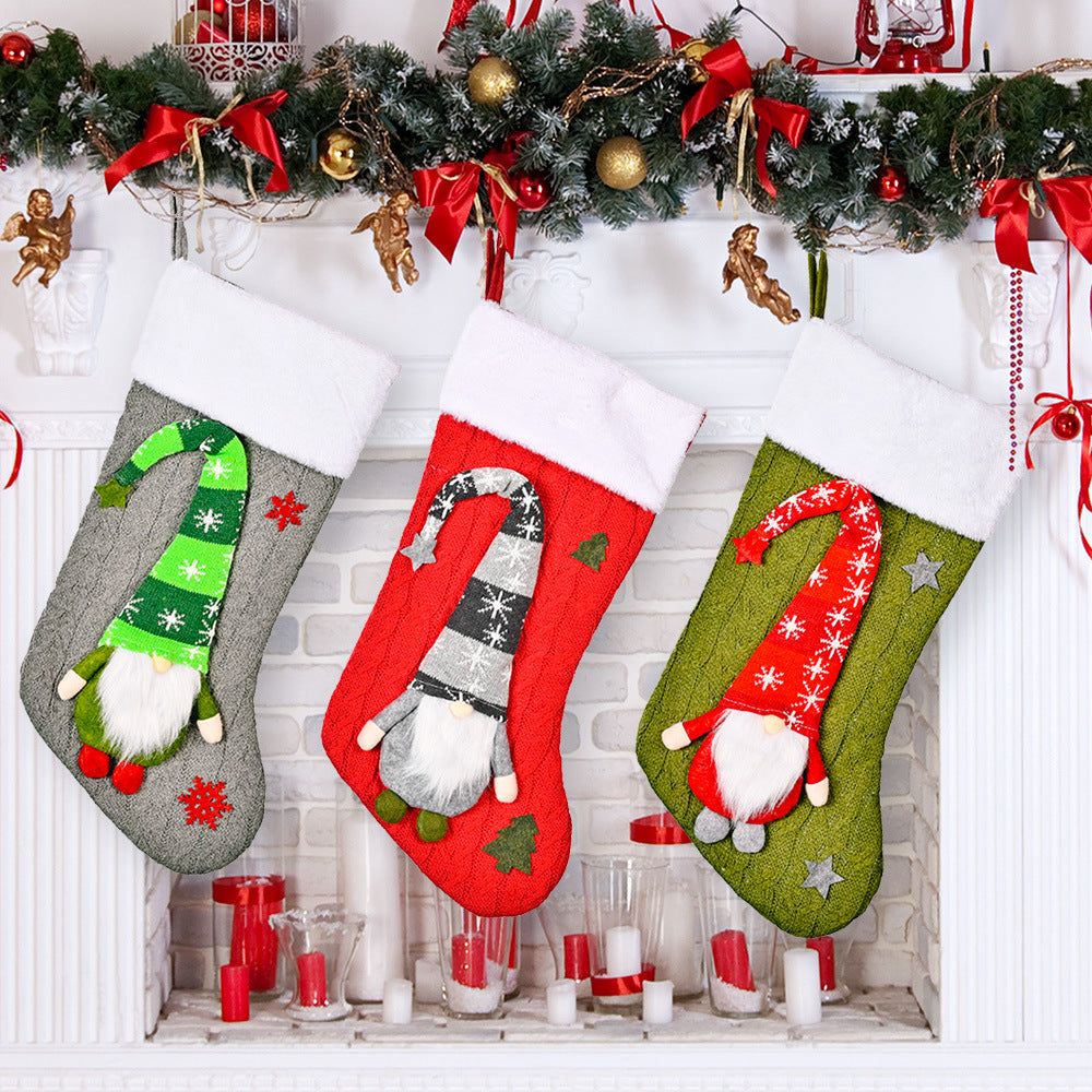 Knitted Rudolf Christmas Socks - Festive Decoration & Children’s Gifts
