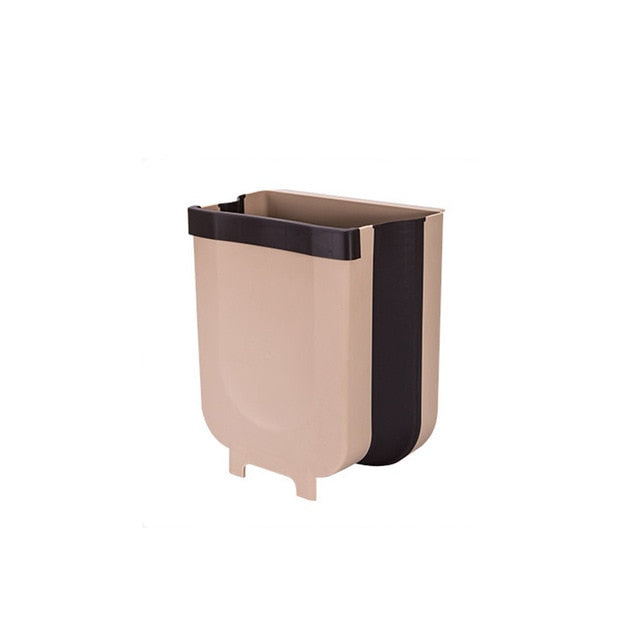 Folding Kitchen Trash Bin – Hanging Cabinet & Wall-Mounted Waste Can