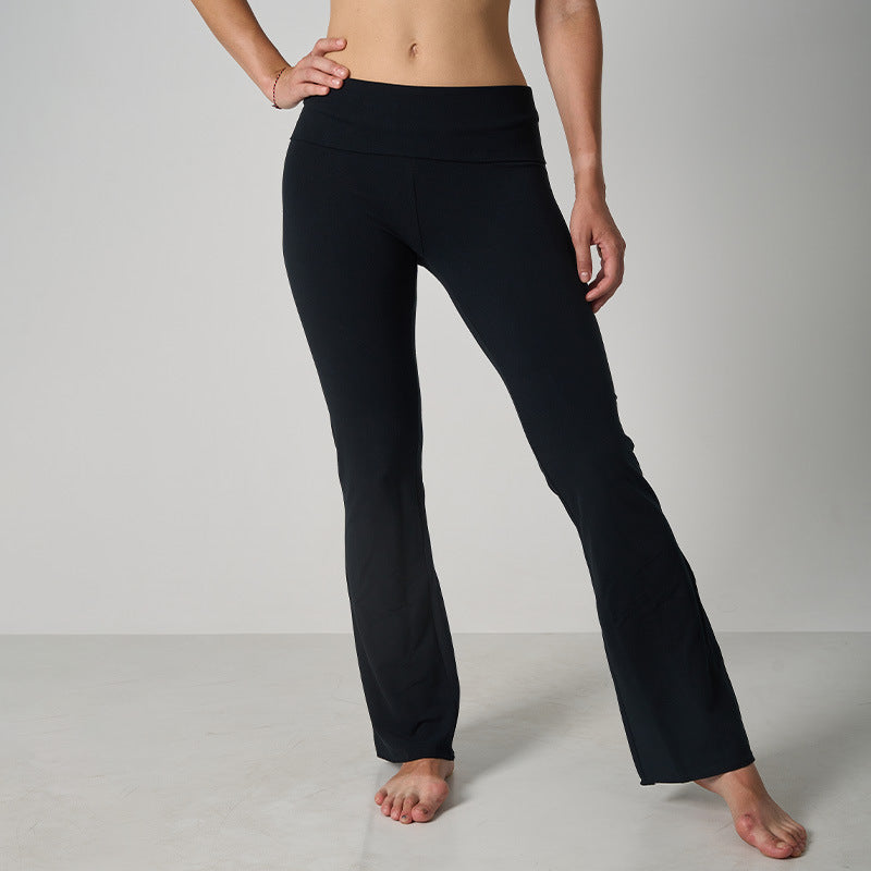 High Waist Eco-Friendly Lounge Trousers – Loose Yoga Pants for Women