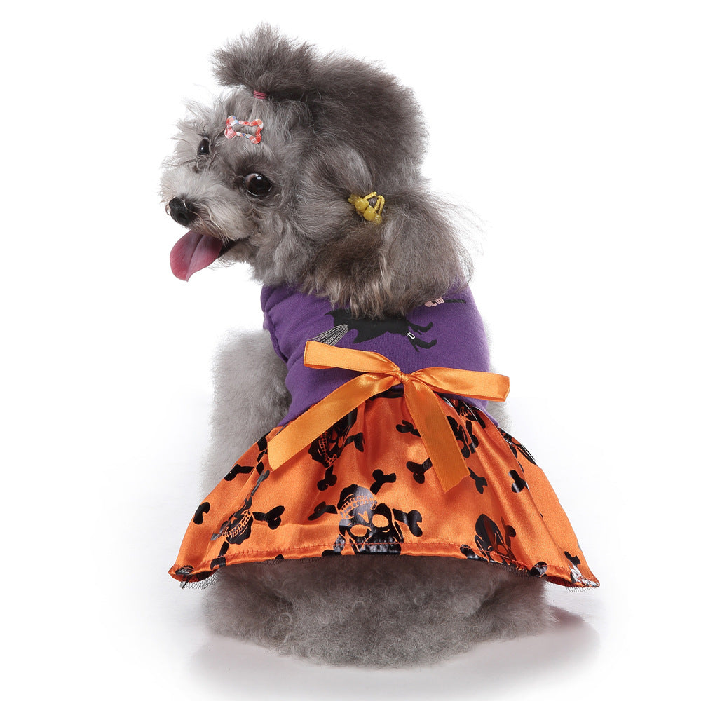 Halloween & Christmas Pet Dog Clothes - Wizard & Bat Skirt Costumes