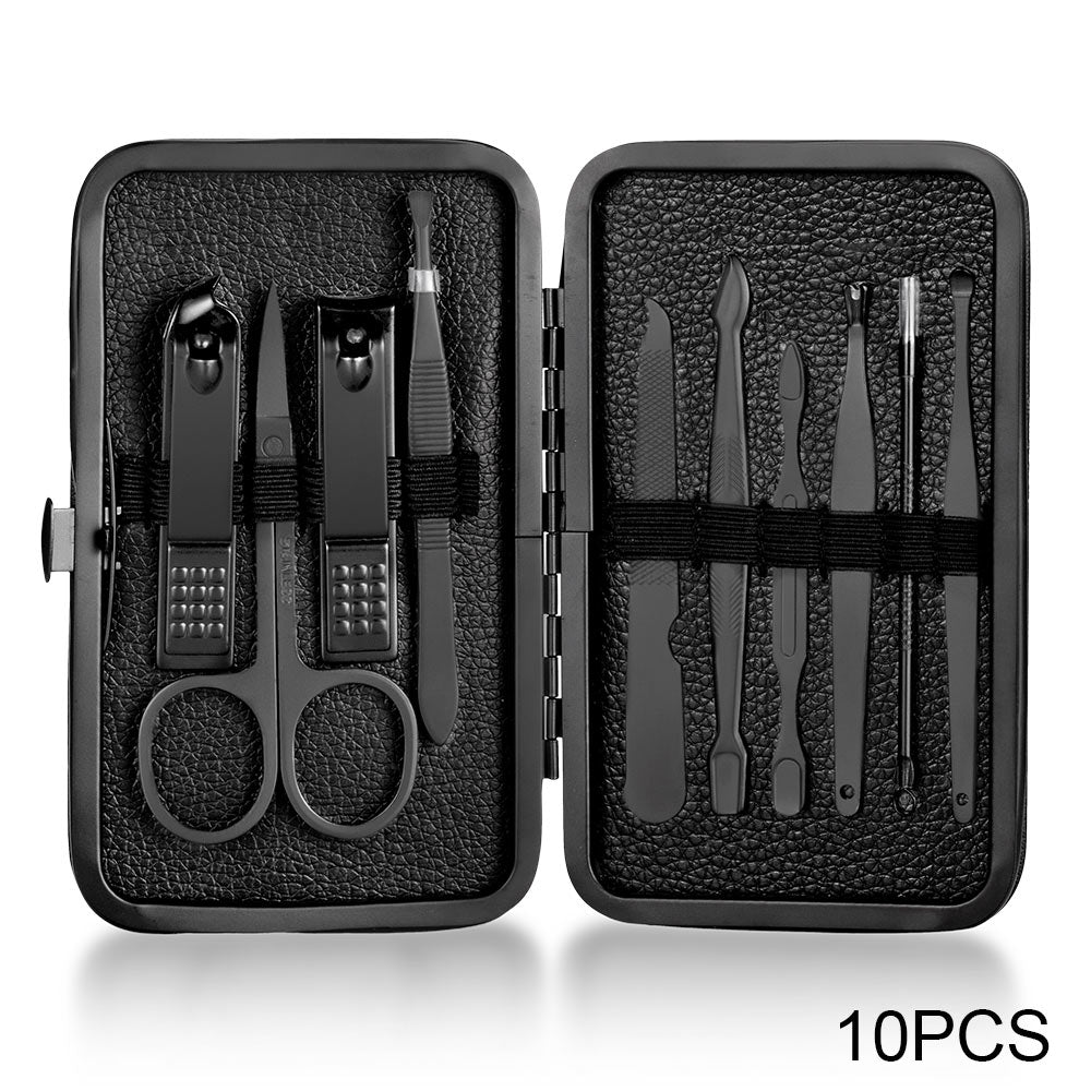 7/10/16/18 Pcs Manicure & Pedicure Nail Clipper Set – Stainless Steel Nail Scissors, Ear Spoon & Household Grooming Tools