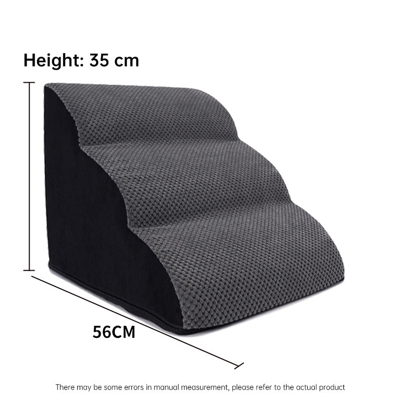 2/3/4-Step Pet Stairs Ramp Washable Non-Slip Memory Foam for Dogs & Cats