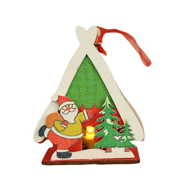 Colorful Wooden Christmas Houses - Festive Toys & Glowing Gifts