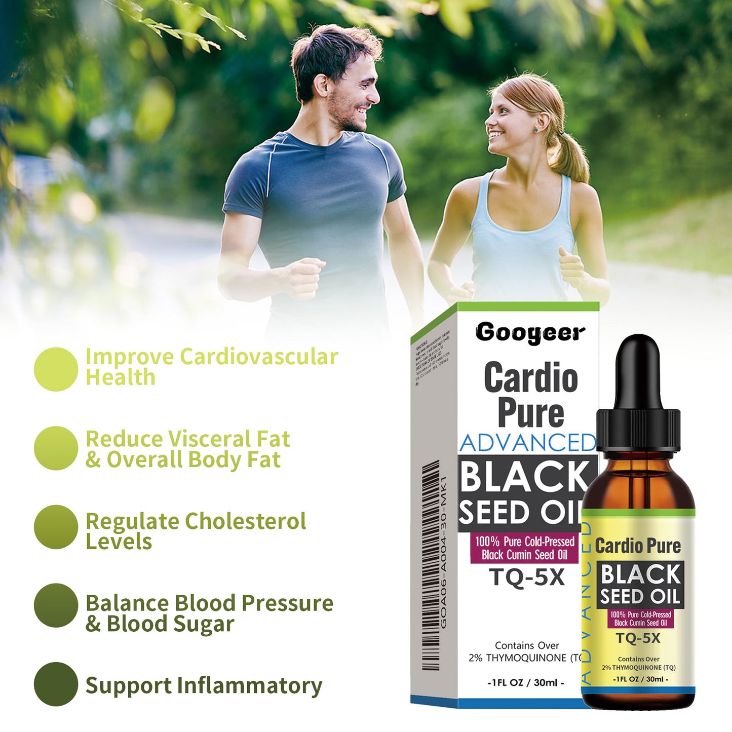 Googeer Cardio Pure Black Seed Oil – Balance Blood Lipids, Sugar & Body Care Oral Drops