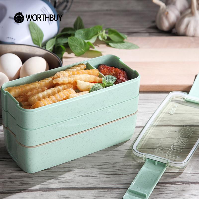 Microwave Lunch Box for Kids – Eco-Friendly BPA-Free Wheat Straw Bento Food Container