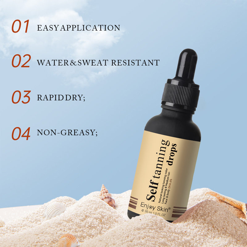 Enjoy Skin Organic Self-Tanning Serum – Sunless Tanner Solution & Drops