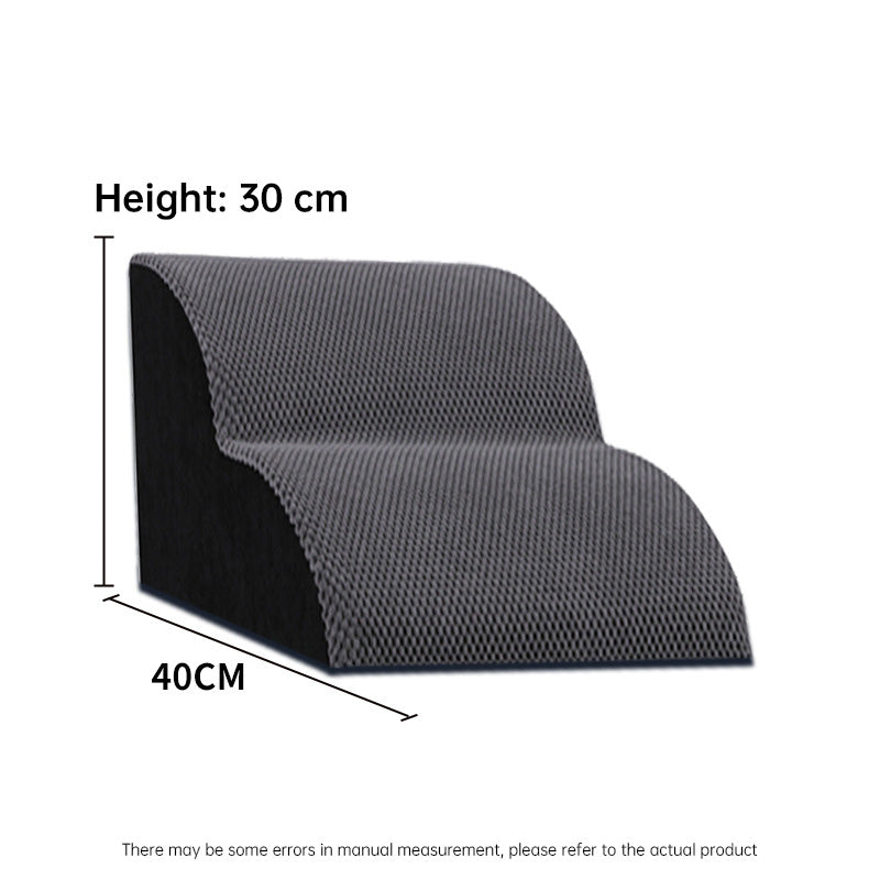 2/3/4-Step Pet Stairs Ramp Washable Non-Slip Memory Foam for Dogs & Cats