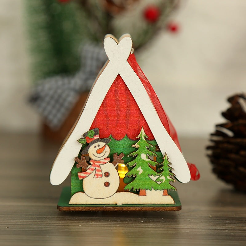 Colorful Wooden Christmas Houses - Festive Toys & Glowing Gifts