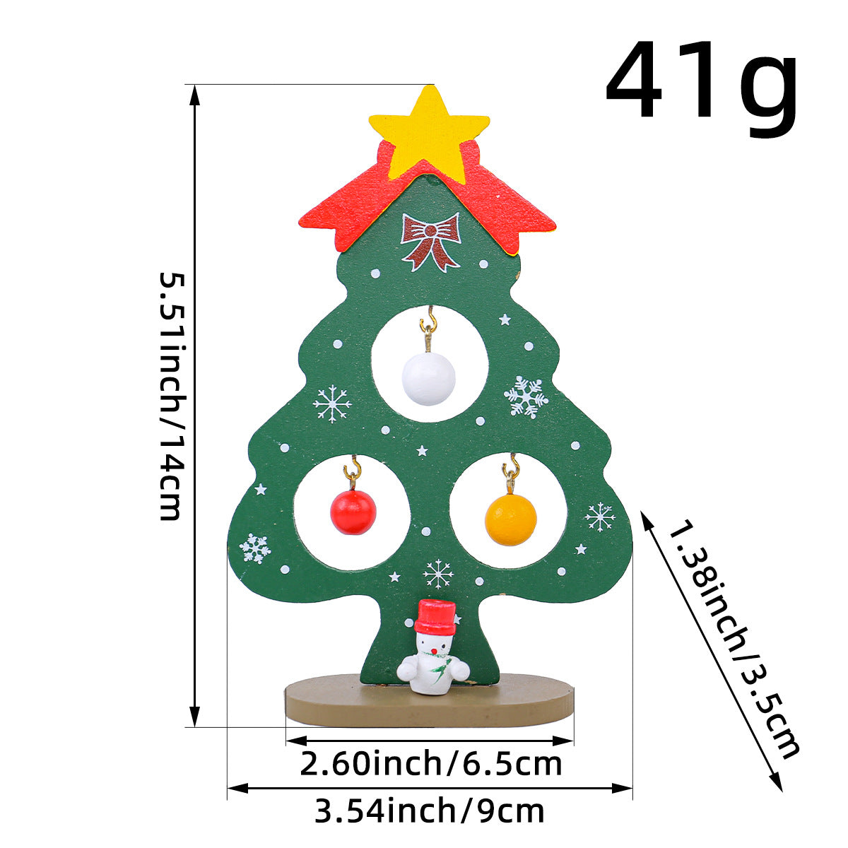 Wooden DIY Mini Christmas Tree - Desktop Stand Ornament & Children’s Gift
