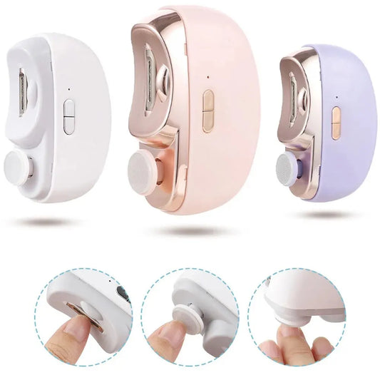 2-in-1 electric nail clippers manicure anti-splash trimmer for baby and adult thick nails pedicure tool
