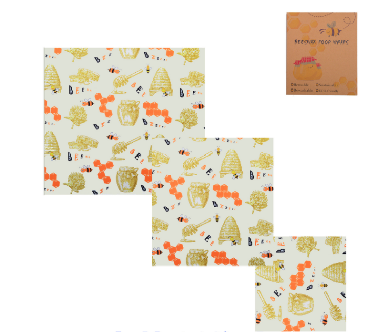 Reusable Food Wrap – Silicone Stretch Lid & Beeswax Cloth