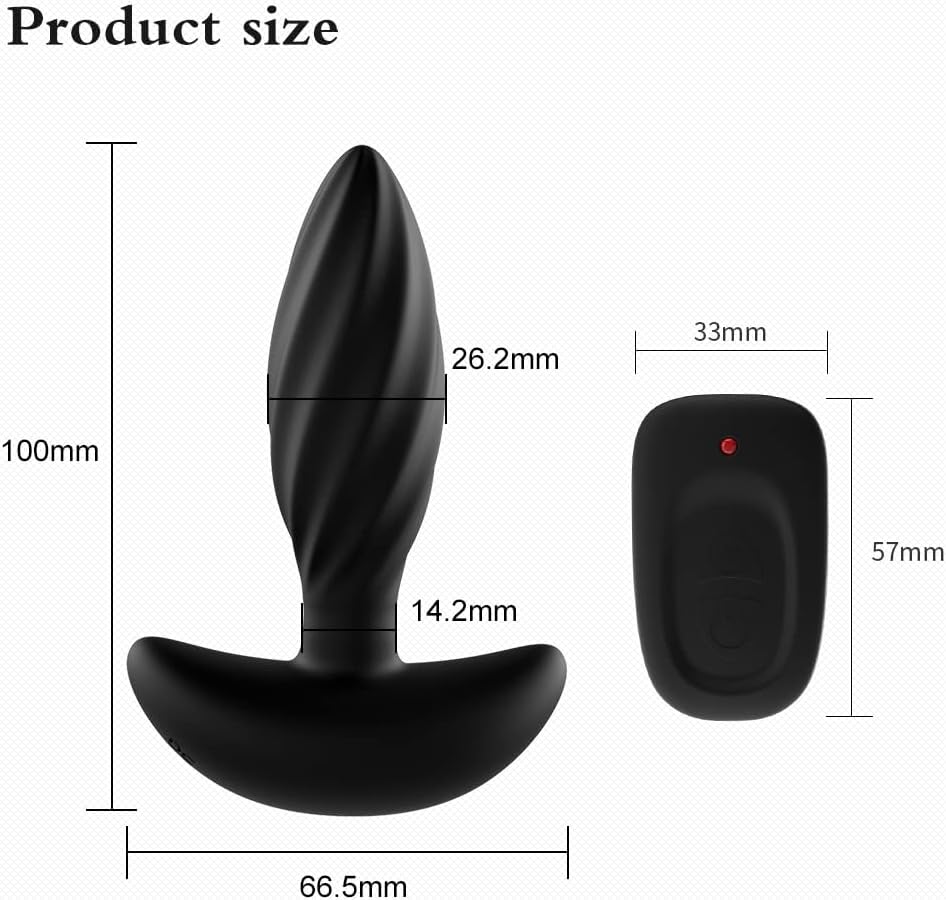 Anal Vibrators Butt Plug Trainer with 16 Vibration Modes – Waterproof Silicone for Clitoris, Vagina & Anal Stimulation