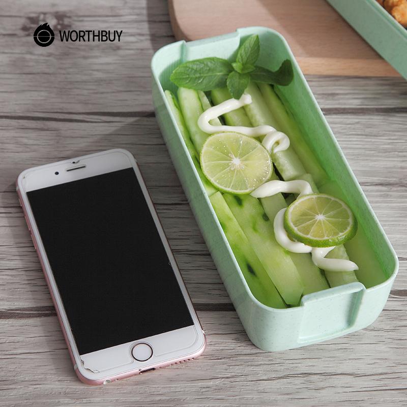 Microwave Lunch Box for Kids – Eco-Friendly BPA-Free Wheat Straw Bento Food Container