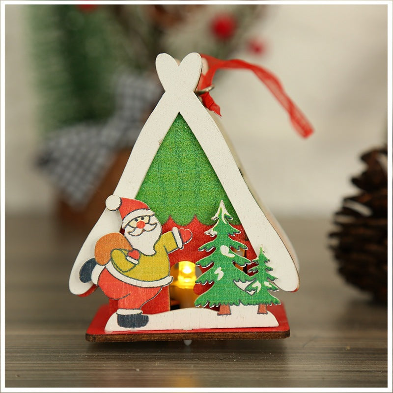 Colorful Wooden Christmas Houses - Festive Toys & Glowing Gifts