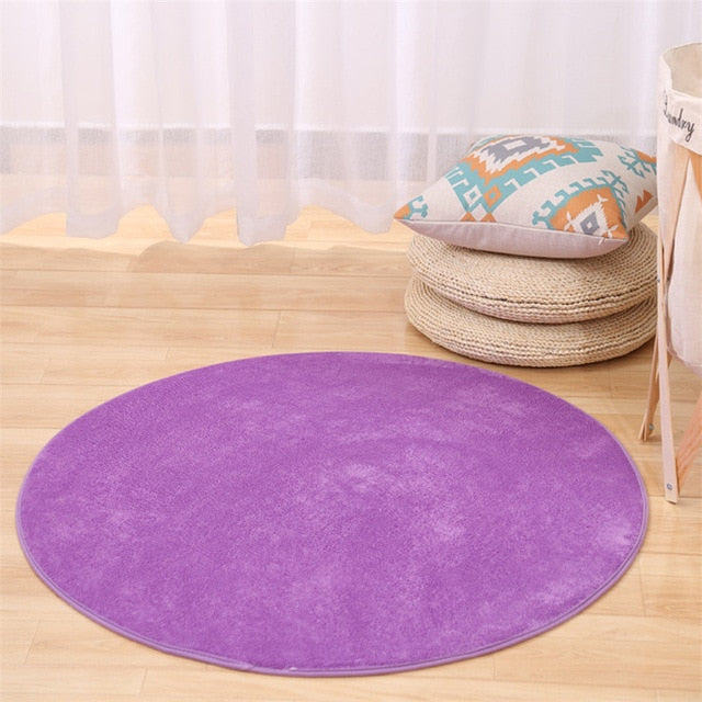 New Fashion Solid Memory Foam Chair Mat Area Rug Big Round Carpet for Bedroom, Yoga, Doormat & Living Room