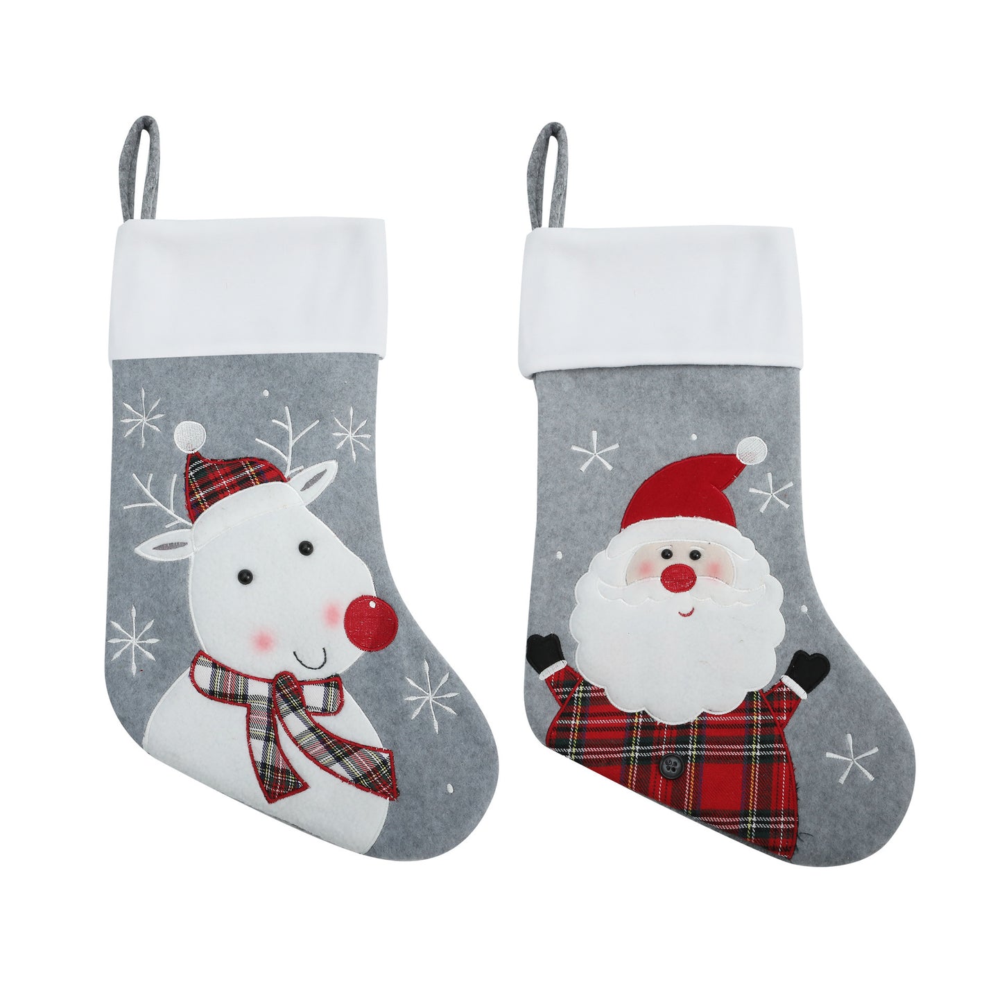 3D snowman Christmas socks gift bags for candy and festive holiday decorations