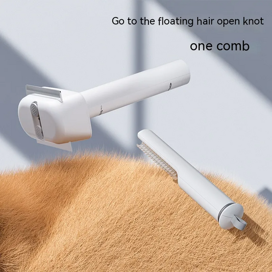 3-in-1 pet hair comb grooming dematting tool for cats and dogs