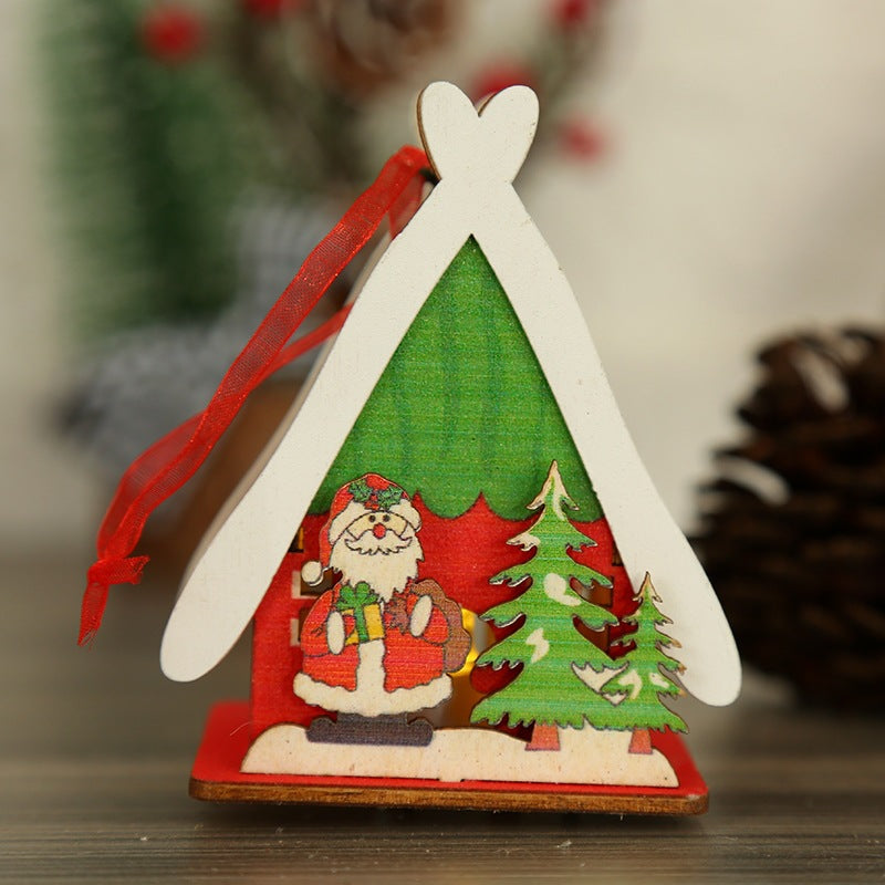Colorful Wooden Christmas Houses - Festive Toys & Glowing Gifts