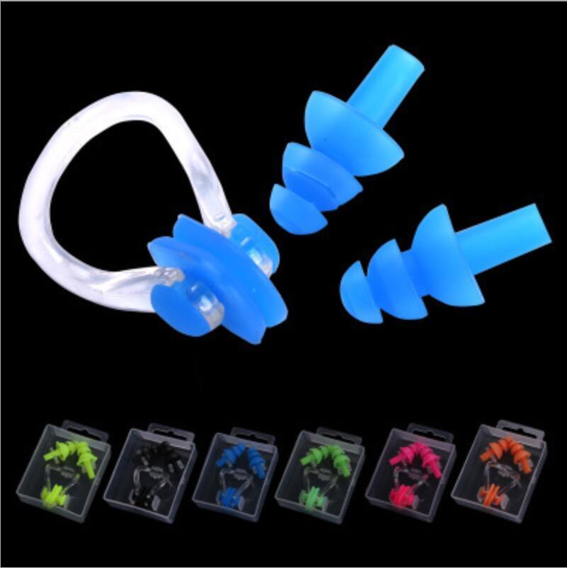 Silicone Ear Plugs & Nose Clip Set for Swimming – Waterproof Boxed Suit