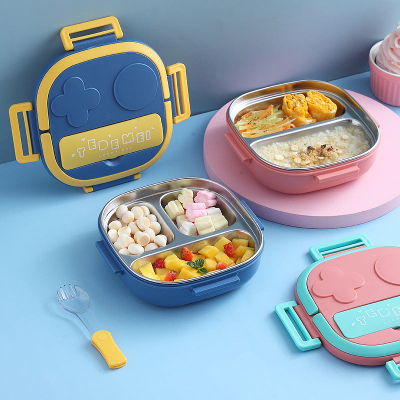 Stainless Steel Lunch Box Dinner Plate Robot Shaped