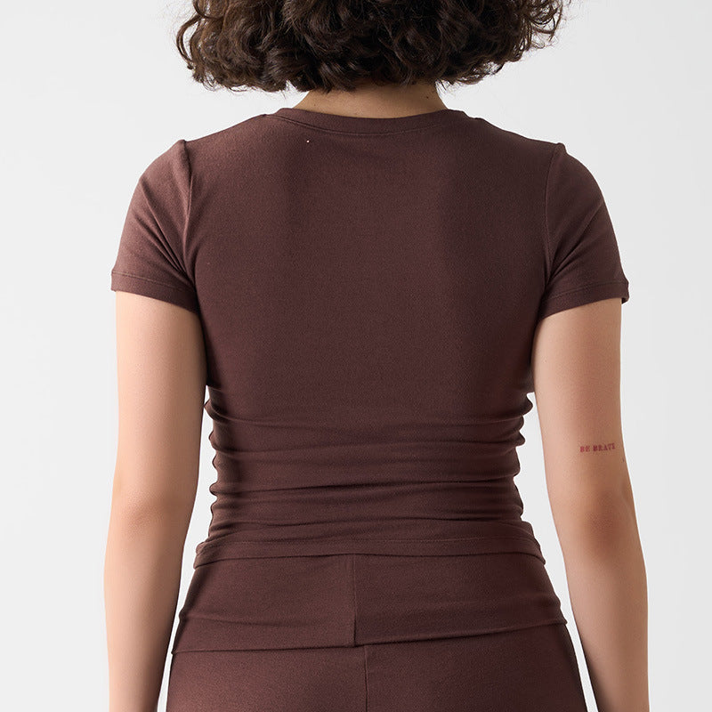 Soft & Eco-Friendly T-shirt – Short Sleeve Top for Sports & Daily Wear