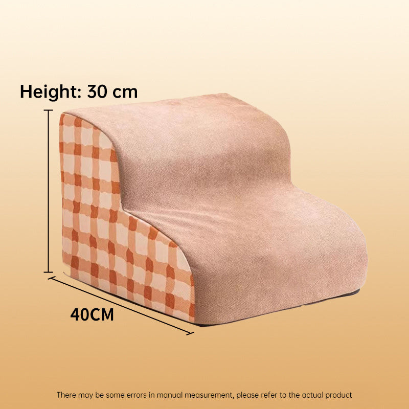 2/3/4-Step Pet Stairs Ramp Washable Non-Slip Memory Foam for Dogs & Cats