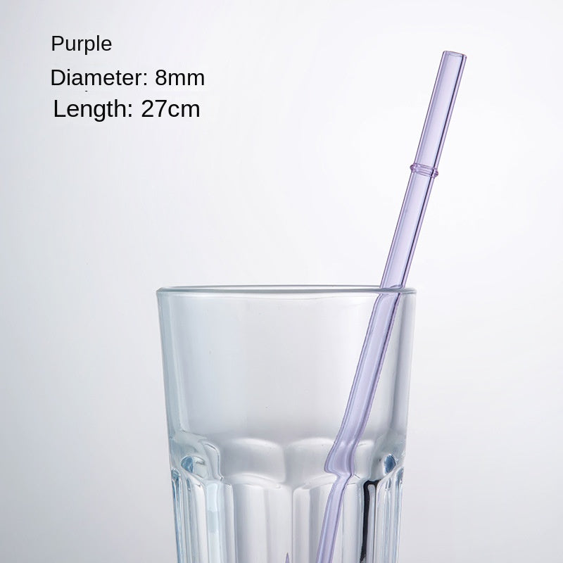 Eco-Friendly High Borosilicate Glass Straw – Durable 27cm Heat-Resistant Reusable Straw