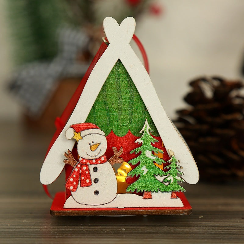 Colorful Wooden Christmas Houses - Festive Toys & Glowing Gifts
