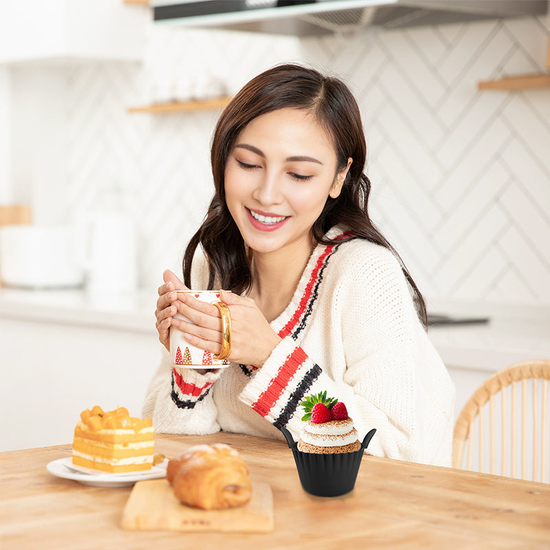 4–6pcs Reusable Silicone Air Fryer Liners & Baking Cups – Non-Stick Kitchen Tools