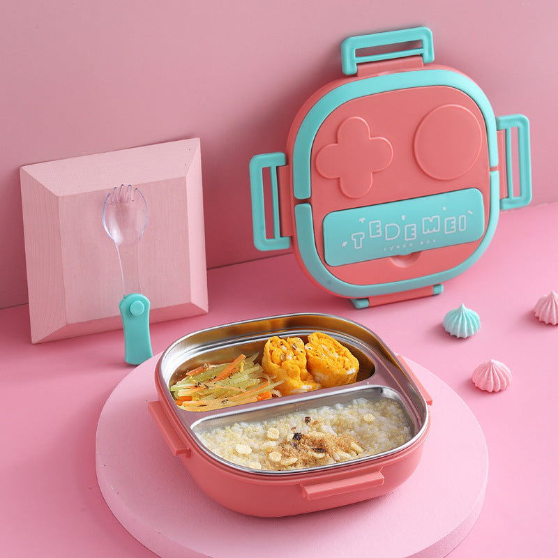 Stainless Steel Lunch Box Dinner Plate Robot Shaped