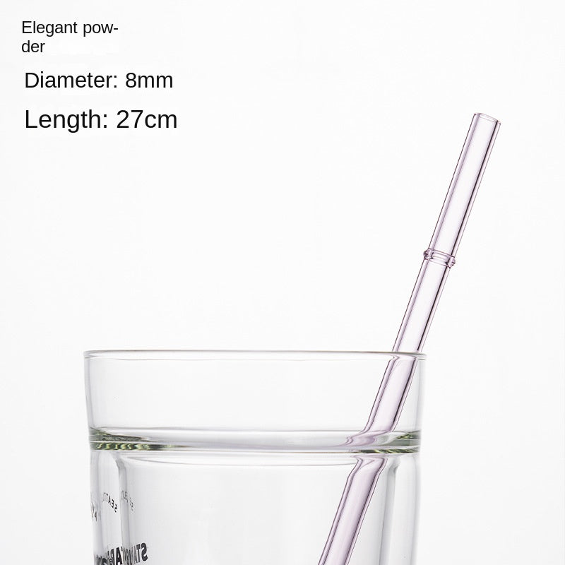 Eco-Friendly High Borosilicate Glass Straw – Durable 27cm Heat-Resistant Reusable Straw