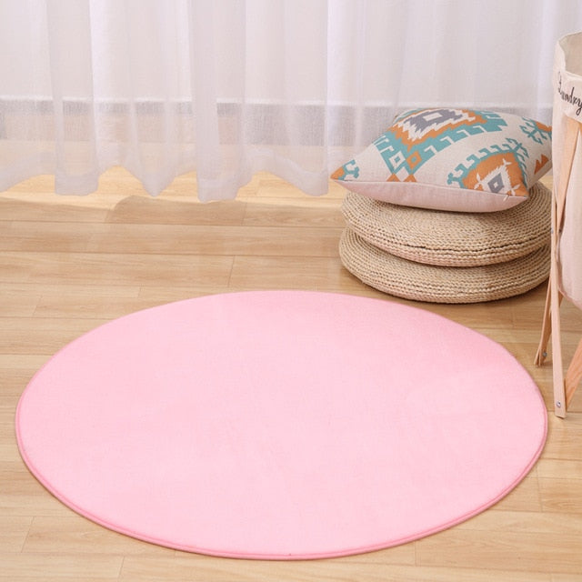New Fashion Solid Memory Foam Chair Mat Area Rug Big Round Carpet for Bedroom, Yoga, Doormat & Living Room