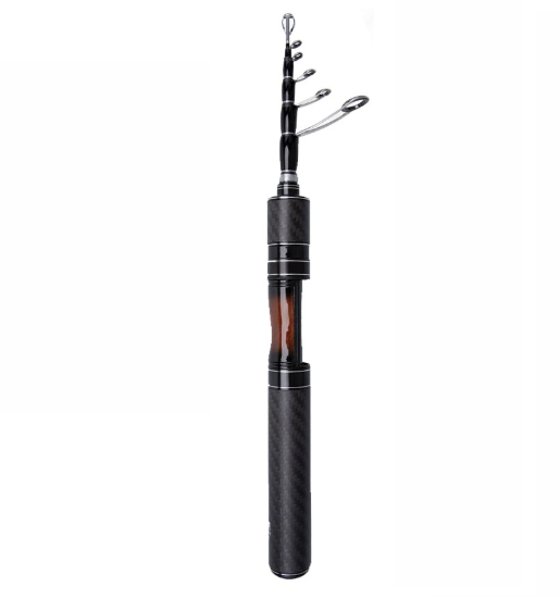 35CM Telescopic Lure Rod – Ultra-Short Mini Carbon Fiber Fishing Rod