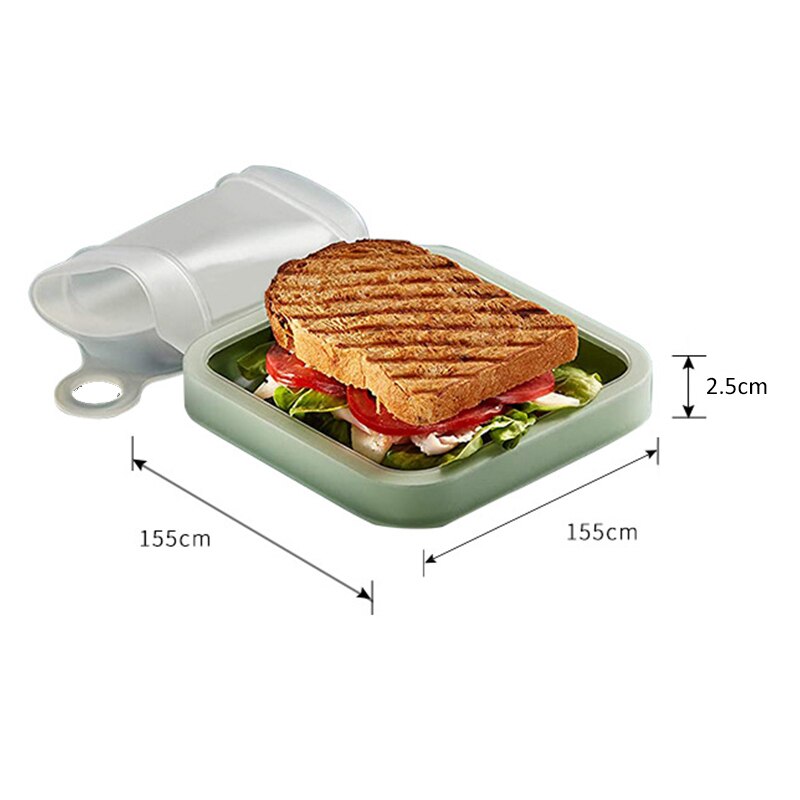 Portable Lunch Box – Reusable Silicone Sandwich & Toast Case