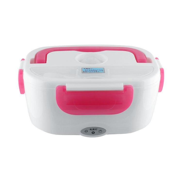 220V/110V Portable Electric Heating Lunch Box – Food-Grade Container with 4 Buckles Dinnerware Set