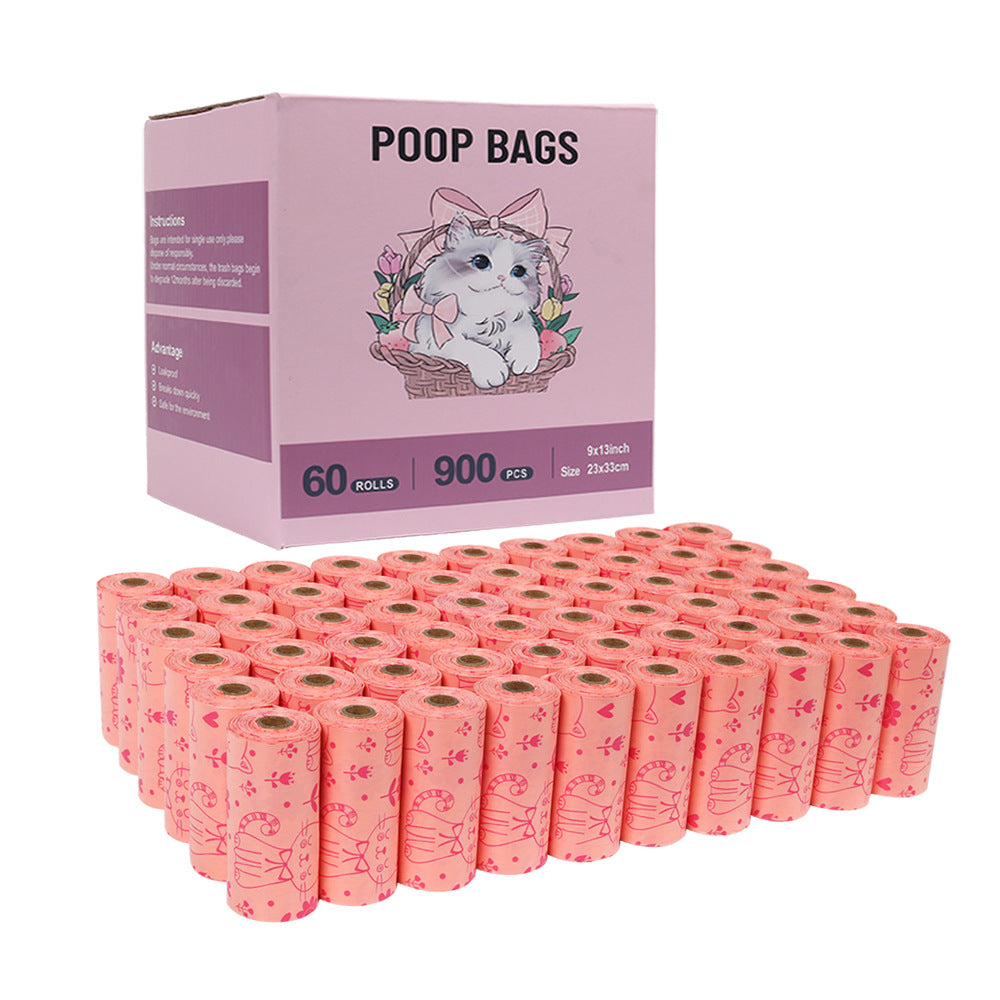 60 rolls biodegradable dog poop bags lemon and lavender scented eco-friendly pet garbage bags